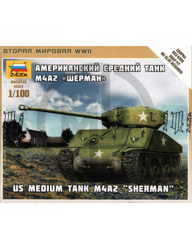 US-Medium Tank M-4A2 Sherman  1/100