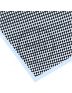 Varied carbon decal D square trasp./black