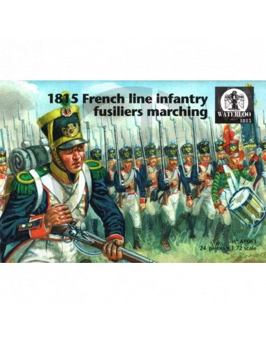  French Line Infantry Fusiliers marching Waterloo 1815