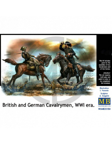 British and German Cavalrymen, WWI era