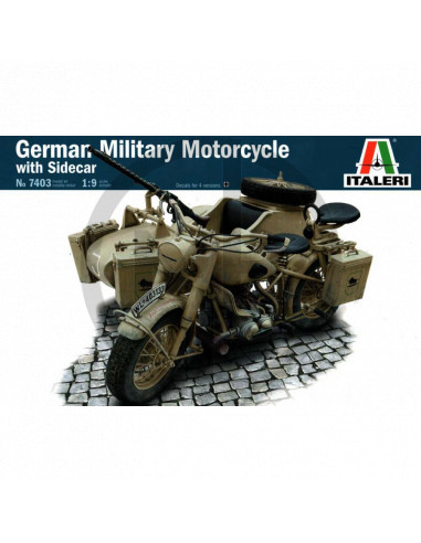 German Military Motorcycle with side car