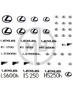 Lexus LS600H HS250H metal sticker