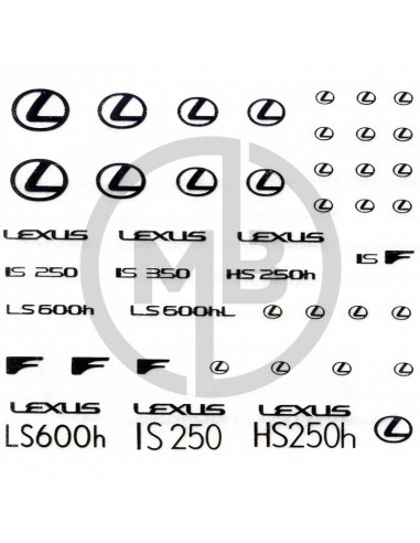 Lexus LS600H HS250H metal sticker