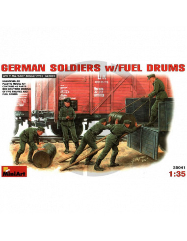 German soldiers w/fuel drums