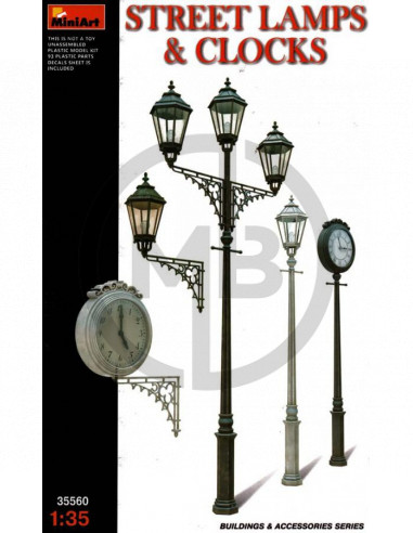 Street Lamps & Clock