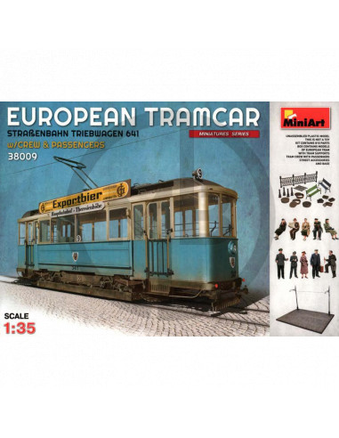 European Tramcar Straßenbahn Triebwagen 641 w/crew & passengers