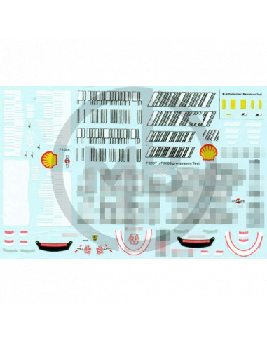 Loghi M######o e barcode Ferrari F2007/F2008