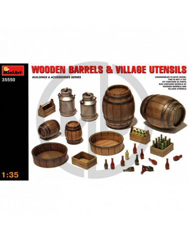 Wooden barrels & village utensils