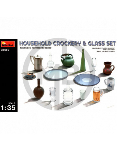Household crocery & glass set