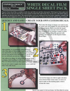 Foglio decal bianco per laser