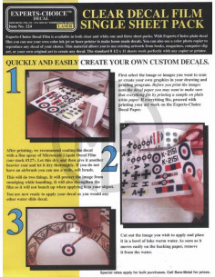 Foglio decal trasparente per laser