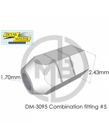 Combination fitting #5 2.43mm