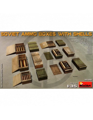 Soviet ammo boxes w/shells