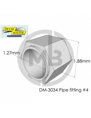 Pipe fitting #4 1.88mm