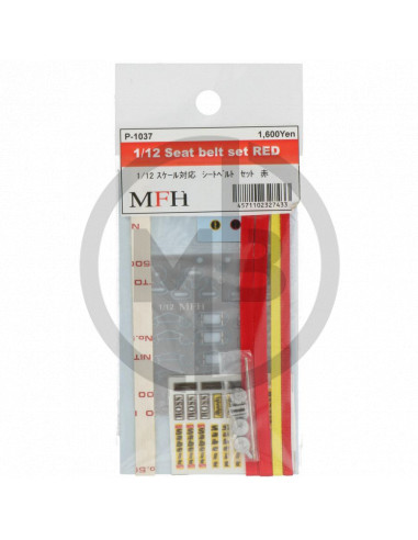 Seat Belt Set - Red for 1/12 scale F1 Racing Car Models