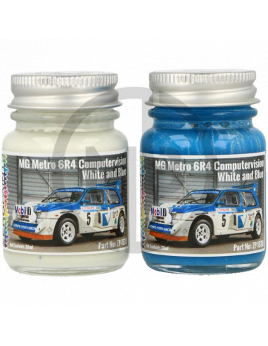 MG Metro 6R4 Computervision white and blue