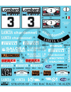 Lancia Stratos HF rally Great Britain 1981