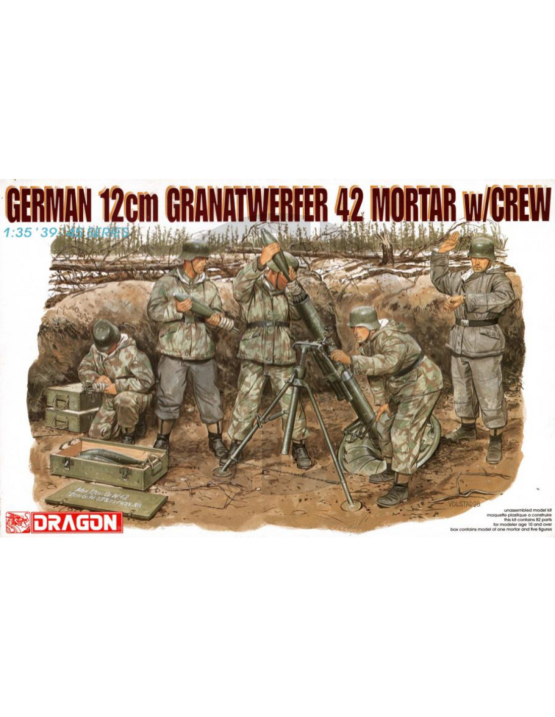 German 12cm Granatwerfer 42 mortar w/ crew