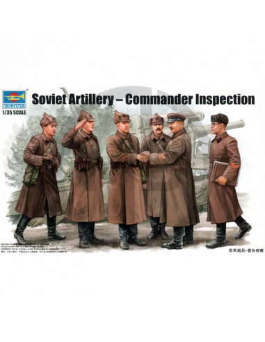 Soviet artillery commander inspection