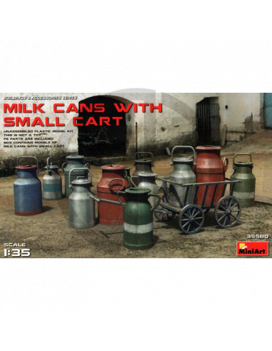 Milk cans with small cart