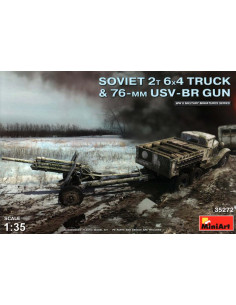 Soviet 2T 6x4 truck & 76mm USV-BR Gun