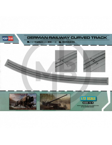 German railway curved track