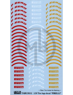 Loghi Pirelli P Zero rossi, bianchi e gialli