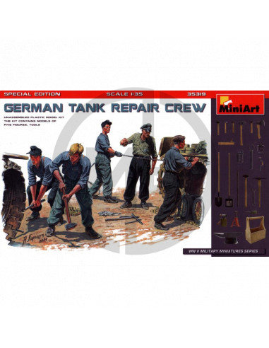 German tank repair crew