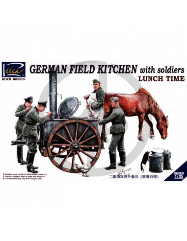 German Field Kitchen with Soldiers