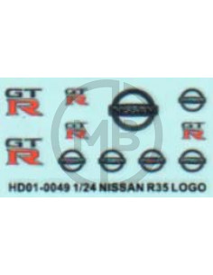 Nissan R35 metal decals