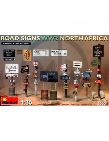 Road Signs WW2 North Africa