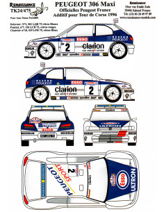 Maquette NUNU 1/24 Peugeot 306 MAXI – Rallye Monte Carlo 1996