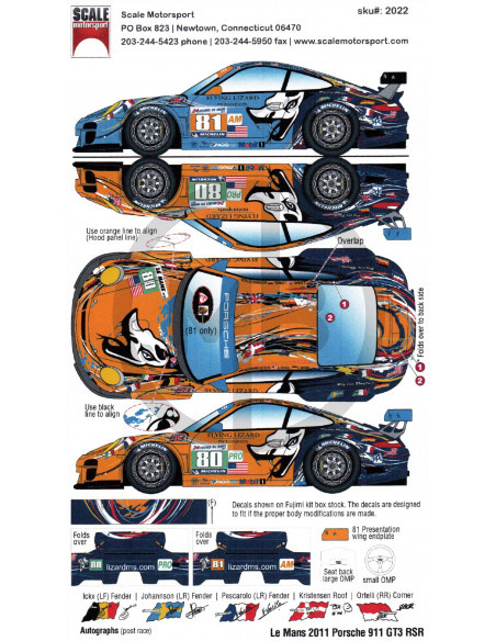 Porsche 911 GT3 RSR Flying Lizard Le Mans 2007