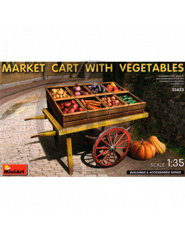 Market cart with vegetables