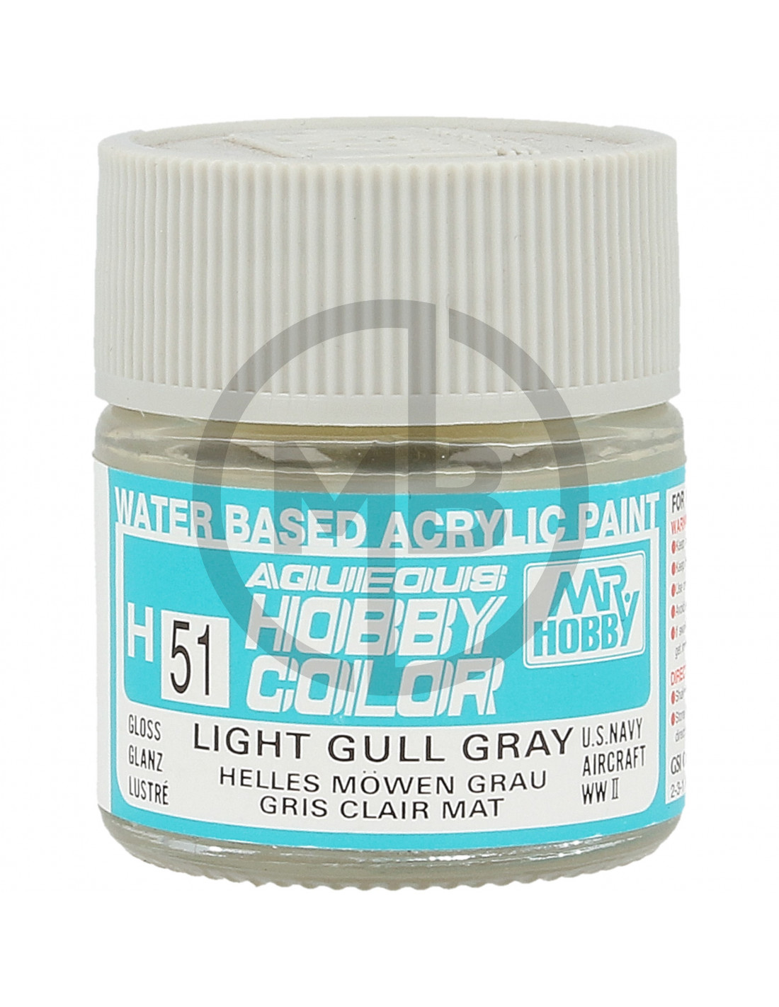 Flat light gull gray H51 Aqueous Hobby Color 10ml