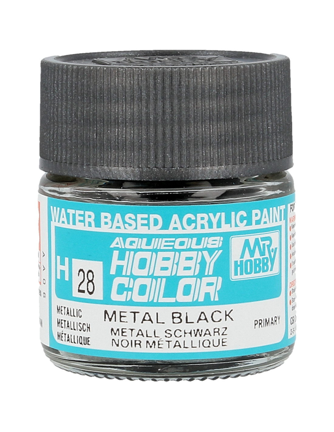 H28 Color Metal black H28 Aqueous Hobby Color 10ml