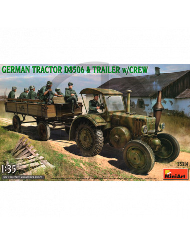 German Tractor D8506 & Trailer w/Crew