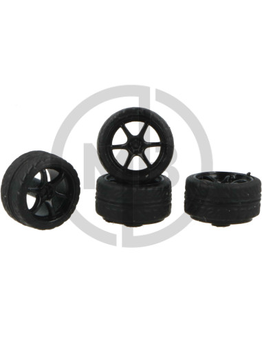 Wheel set 04 S black 8.90mm