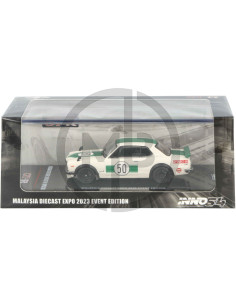 Nissan Skyline 2000 gt-r (KPGC10) #50 white/green malaysia diecast 2023 special expo edition