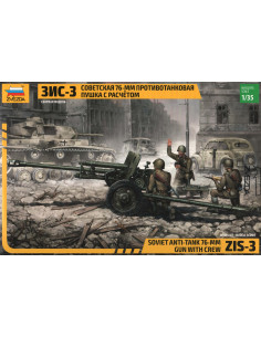 Soviet Anti-Tank 76-mm Gun ZiS-3with Crew