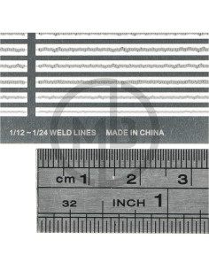 Weld lines 1/12 1/24 2