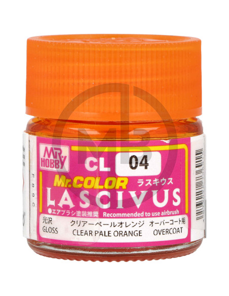 Lascivus Gloss Clear Pale Orange Overcoat CL04 10ml