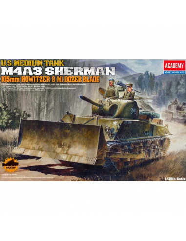 M4A3 Sherman 105mm Howitzer 8 MI Dozer Blade