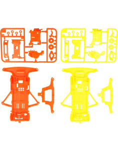 Super FM Fluorescent Color Chassis Set (Orange/Yellow)
