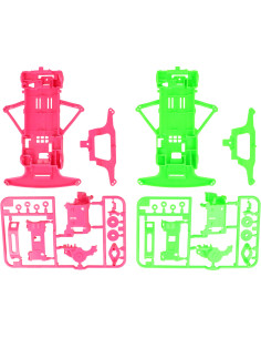 Super FM Fluorescent-Color Chassis Set (Pink/Green)