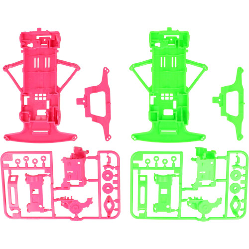Super FM Fluorescent-Color Chassis Set (Pink/Green)