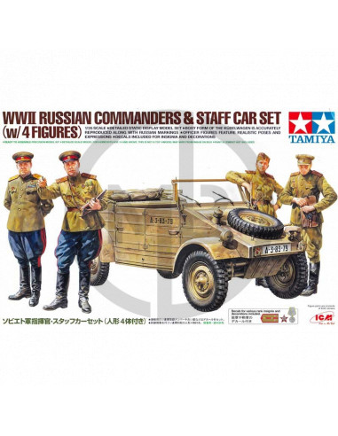 WWII russian commanders & staff car set