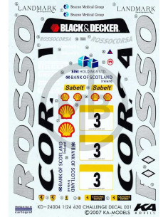 Ferrari F430 Challenge decal series no.1