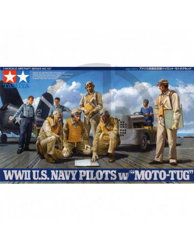 U.S.Navy pilots w/moto-tug WWII 8 figure