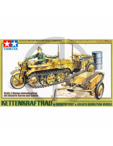 Kettenkraftrad w/ infantry cart and Goliath demolition vehicle